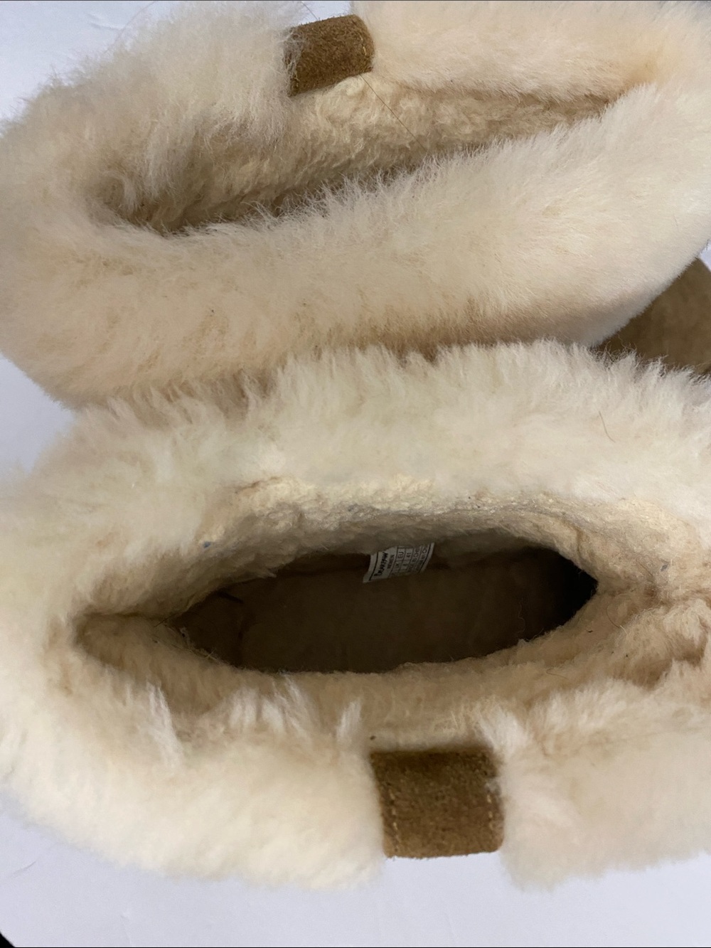 BearPaw Women's Suede Shearling Cuff Ankle Booties in Camel 1257W-ABBY SIZE 10 - Picture 7 of 14
